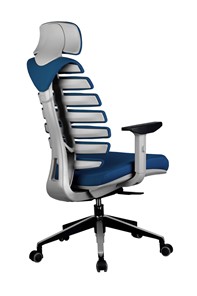 Офисное кресло Riva Chair SHARK (Синий/серый) в Перми - предосмотр 3