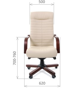 Офисное кресло CHAIRMAN 480 WD, экокожа, цвет бежевый в Перми - предосмотр 1