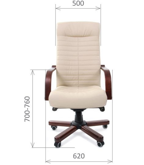 Офисное кресло CHAIRMAN 480 WD, экокожа, цвет бежевый в Перми - изображение 1