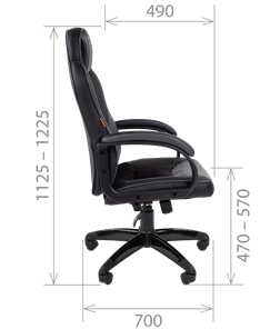 Кресло компьютерное CHAIRMAN GAME 17, цвет черный / серый в Перми - предосмотр 2