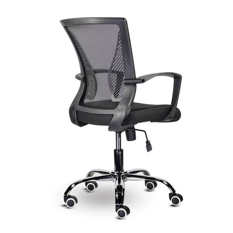 Кресло офисное Brabix Wings MG-304 (пластик черный, хром, сетка, черное) 532016 в Перми - изображение 2