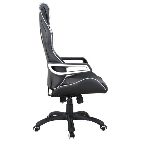 Офисное кресло Brabix Techno Pro GM-003 (экокожа, черное/серое, вставки серые) в Перми - изображение 2