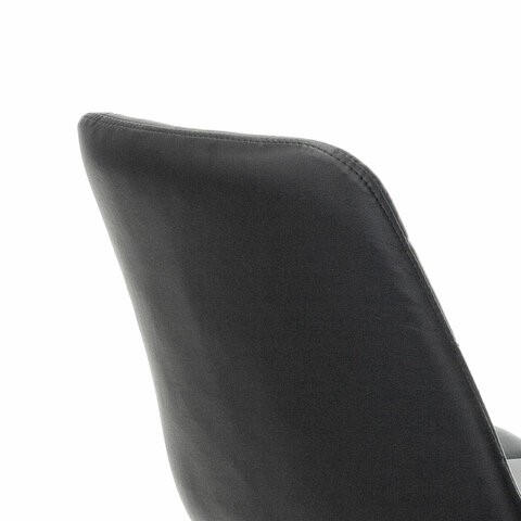Офисное кресло Brabix Deco MG-316 (без подлокотников, пятилучие серебристое, экокожа, черное) в Перми - изображение 6