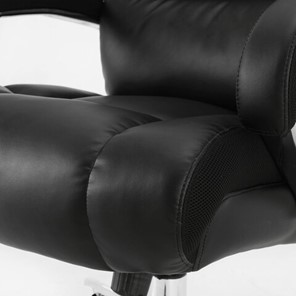 Кресло компьютерное Brabix Premium Bomer HD-007 (рециклированная кожа, хром, черное) в Перми - предосмотр 3