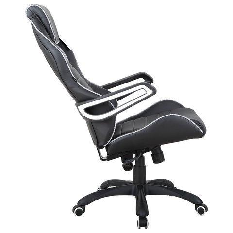 Офисное кресло Brabix Techno Pro GM-003 (экокожа, черное/серое, вставки серые) в Перми - изображение 3