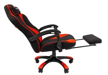 Кресло игровое CHAIRMAN GAME 35 с выдвижной подставкой для ног Ткань  черная / Ткань красная в Перми - предосмотр 4
