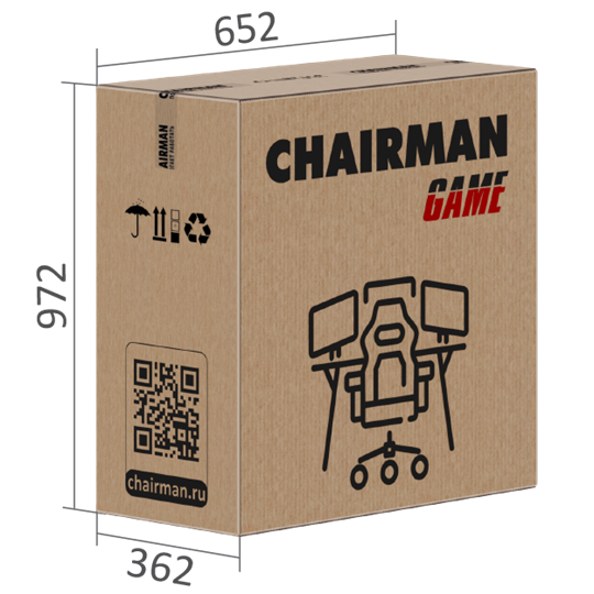 Кресло игровое CHAIRMAN GAME 35 с выдвижной подставкой для ног Ткань  черная / Ткань красная в Перми - изображение 9