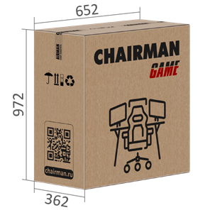 Кресло игровое CHAIRMAN GAME 35 с выдвижной подставкой для ног Ткань черная / Ткань оранжевая в Перми - предосмотр 7