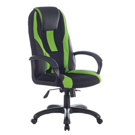 Компьютерное кресло Brabix Premium Rapid GM-102 (экокожа/ткань, черное/зеленое) в Перми - изображение