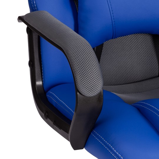 Кресло DRIVER (22) кож/зам/ткань, синий/серый, 36-39/TW-12 арт.21153 в Перми - изображение 11