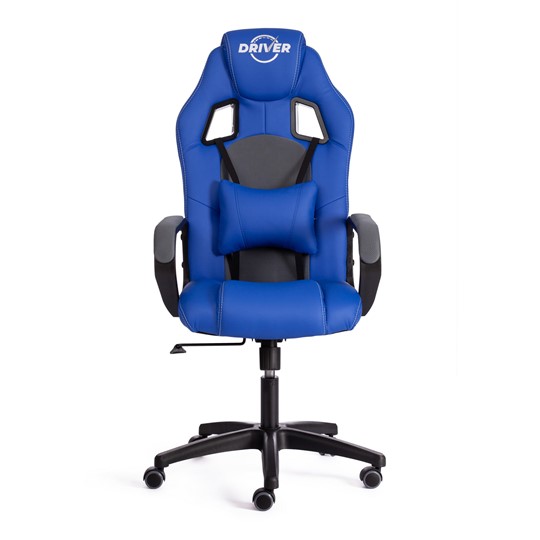 Кресло DRIVER (22) кож/зам/ткань, синий/серый, 36-39/TW-12 арт.21153 в Перми - изображение 5