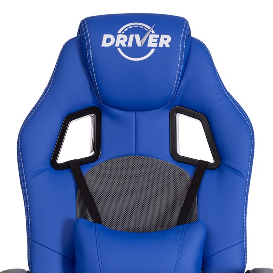 Кресло DRIVER (22) кож/зам/ткань, синий/серый, 36-39/TW-12 арт.21153 в Перми - изображение 7