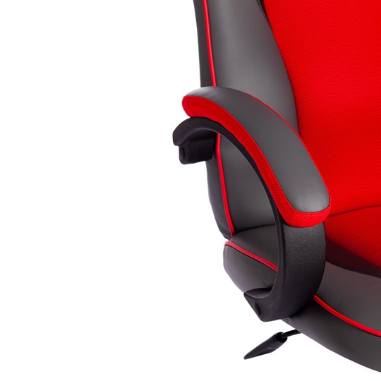 Кресло RACER GT new кож/зам/ткань, металлик/красный, арт.13249 в Соликамске - изображение 10