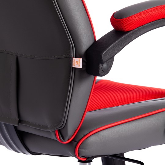 Кресло RACER GT new кож/зам/ткань, металлик/красный, арт.13249 в Соликамске - изображение 12