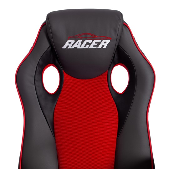 Кресло RACER GT new кож/зам/ткань, металлик/красный, арт.13249 в Соликамске - изображение 7
