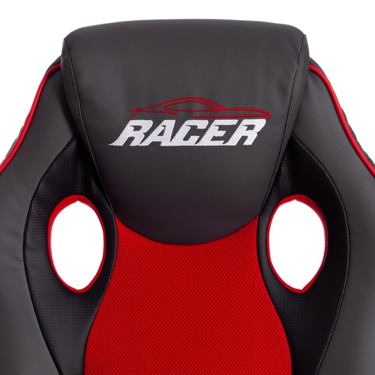 Кресло RACER GT new кож/зам/ткань, металлик/красный, арт.13249 в Перми - изображение 8