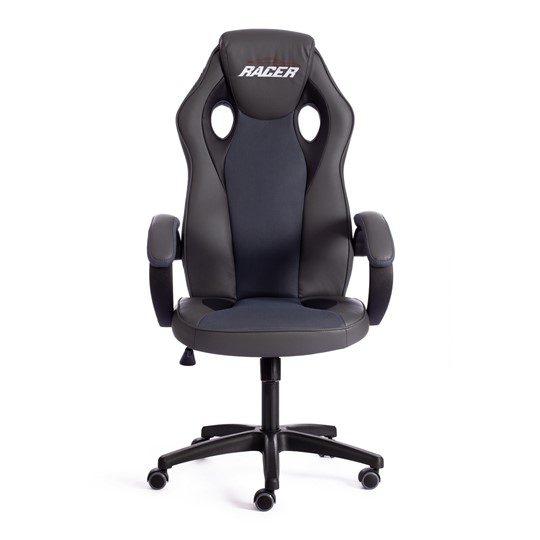 Кресло RACER GT new кож/зам/ткань, металлик/серый, арт.13251 в Перми - изображение 4