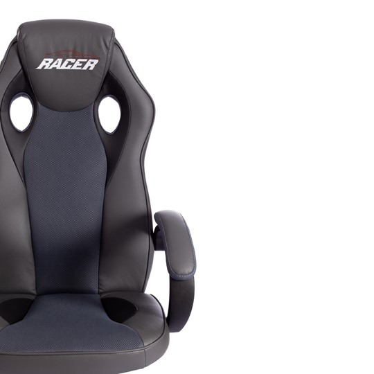 Кресло RACER GT new кож/зам/ткань, металлик/серый, арт.13251 в Перми - изображение 5