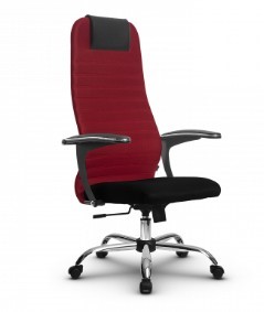 Кресло для компьютера SU-BU158-10  CH красный/черный в Перми