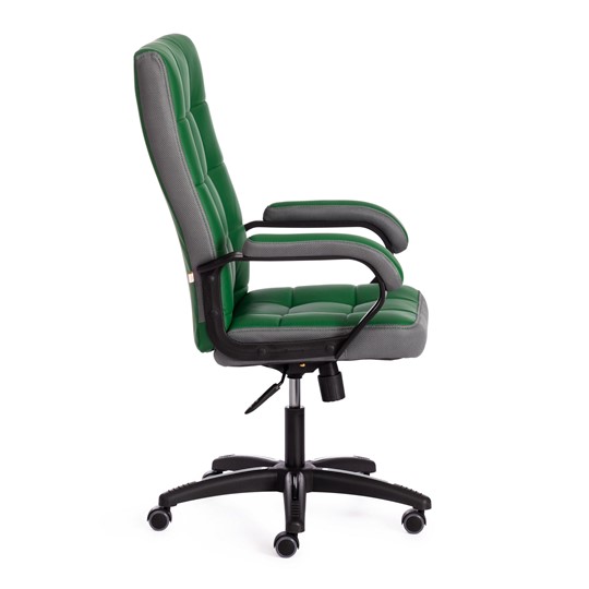 Кресло компьютерное TRENDY (22) кож/зам/ткань, зеленый/серый, арт.19519 в Перми - изображение 1