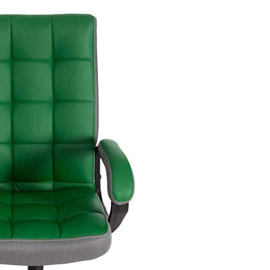 Кресло компьютерное TRENDY (22) кож/зам/ткань, зеленый/серый, арт.19519 в Перми - изображение 5