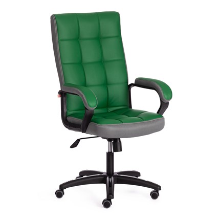 Кресло компьютерное TRENDY (22) кож/зам/ткань, зеленый/серый, арт.19519 в Перми - изображение