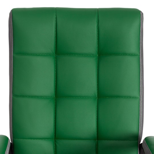 Кресло компьютерное TRENDY (22) кож/зам/ткань, зеленый/серый, арт.19519 в Перми - изображение 6
