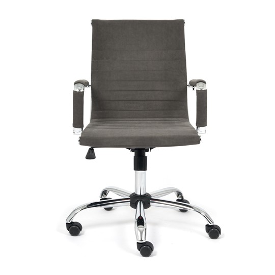 Кресло компьютерное URBAN-LOW флок, серый, арт.14445 в Соликамске - изображение 1