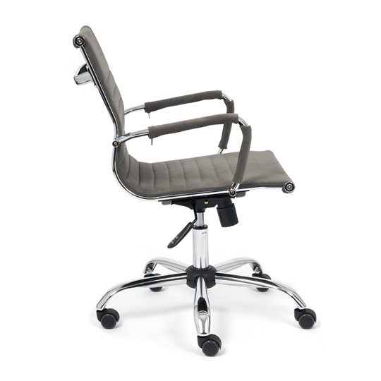 Кресло компьютерное URBAN-LOW флок, серый, арт.14445 в Соликамске - изображение 2