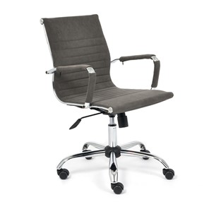 Кресло компьютерное URBAN-LOW флок, серый, арт.14445 в Перми