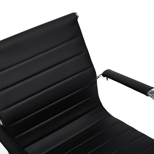 Кресло компьютерное URBAN-LOW кож/зам, черный, арт.14460 в Березниках - изображение 4