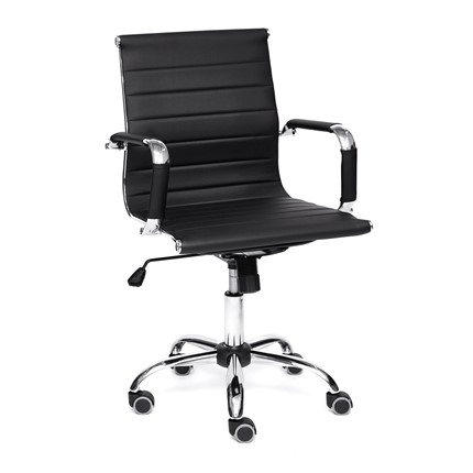Кресло компьютерное URBAN-LOW кож/зам, черный, арт.14460 в Березниках - изображение