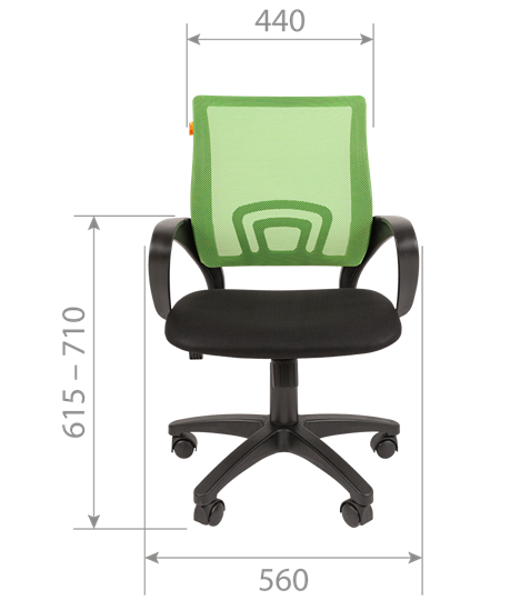 Офисное кресло CHAIRMAN 696 black Сетчатый акрил DW62 черный в Кунгуре - изображение 3