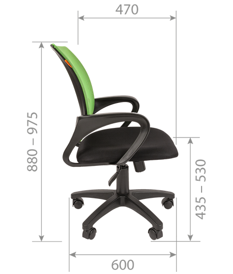 Офисное кресло CHAIRMAN 696 black Сетчатый акрил DW62 черный в Кунгуре - изображение 4