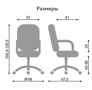 Офисное кресло CLASSIC (PL64) ткань CAGLIARI коричневый в Перми - предосмотр 1