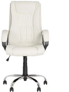 Офисное кресло ELLY (CHR68) экокожа ECO-50, белая в Перми