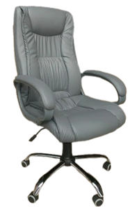 Офисное кресло ELLY (CHR68) экокожа ECO-70, серая в Перми