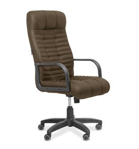 Кресло для руководителя Атлант, экокожа премиум / коричневая CN1116 в Перми