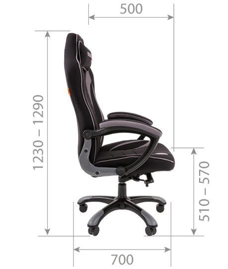 Кресло игровое CHAIRMAN GAME 28 Полиэстер комбинированная ткань красный/черный в Перми - изображение 4