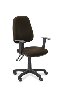 Кресло в офис Эльза Т, экокожа премиум / коричневая CN1116 в Перми