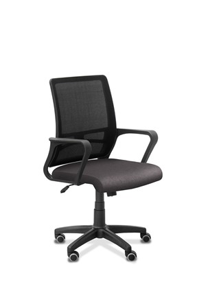 Кресло офисное Акцент, сетка YM/ткань Bahama / черная/серая в Перми - изображение