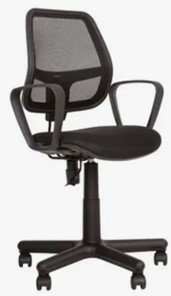 Кресло компьютерное ALFA GTP (PM60) искусственная кожа /сетка черный в Перми