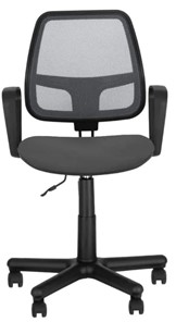 Кресло компьютерное ALFA GTP (PM60) ткань CAGLIARI /сетка черный в Перми