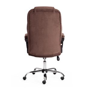 Кресло офисное BERGAMO Хром (22) флок, коричневый, 6 арт.19372 в Чайковском - предосмотр 3