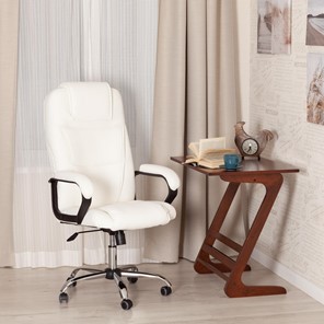 Кресло офисное BERGAMO Хром (22) кож/зам, белый, арт.19400 в Перми - предосмотр 16