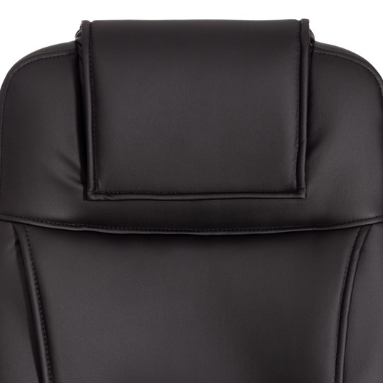 Кресло компьютерное BERGAMO Хром (22) кож/зам, черный, арт.19370 в Перми - изображение 7