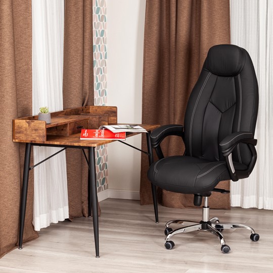 Кресло офисное BOSS Lux, кож/зам, черный, арт.21151 в Чайковском - изображение 12