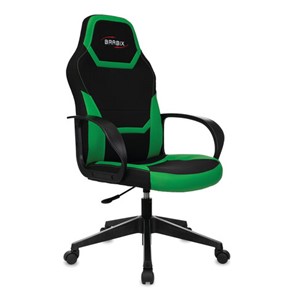 Кресло офисное BRABIX "Alpha GM-018", ткань/экокожа, черное/зеленое, 532639, GM-018_532639 в Березниках