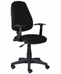 Кресло в офис Brabix Comfort MG-321, регулируемая эргономичная спинка, ткань, черное в Чайковском
