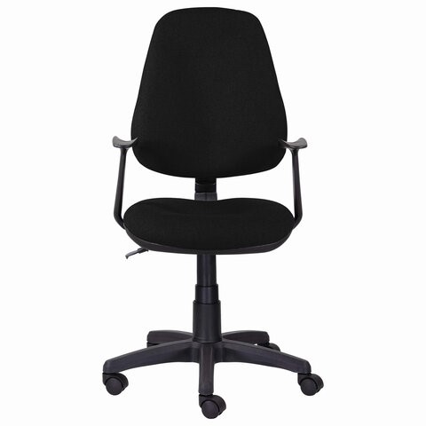 Кресло в офис Brabix Comfort MG-321, регулируемая эргономичная спинка, ткань, черное в Перми - изображение 4